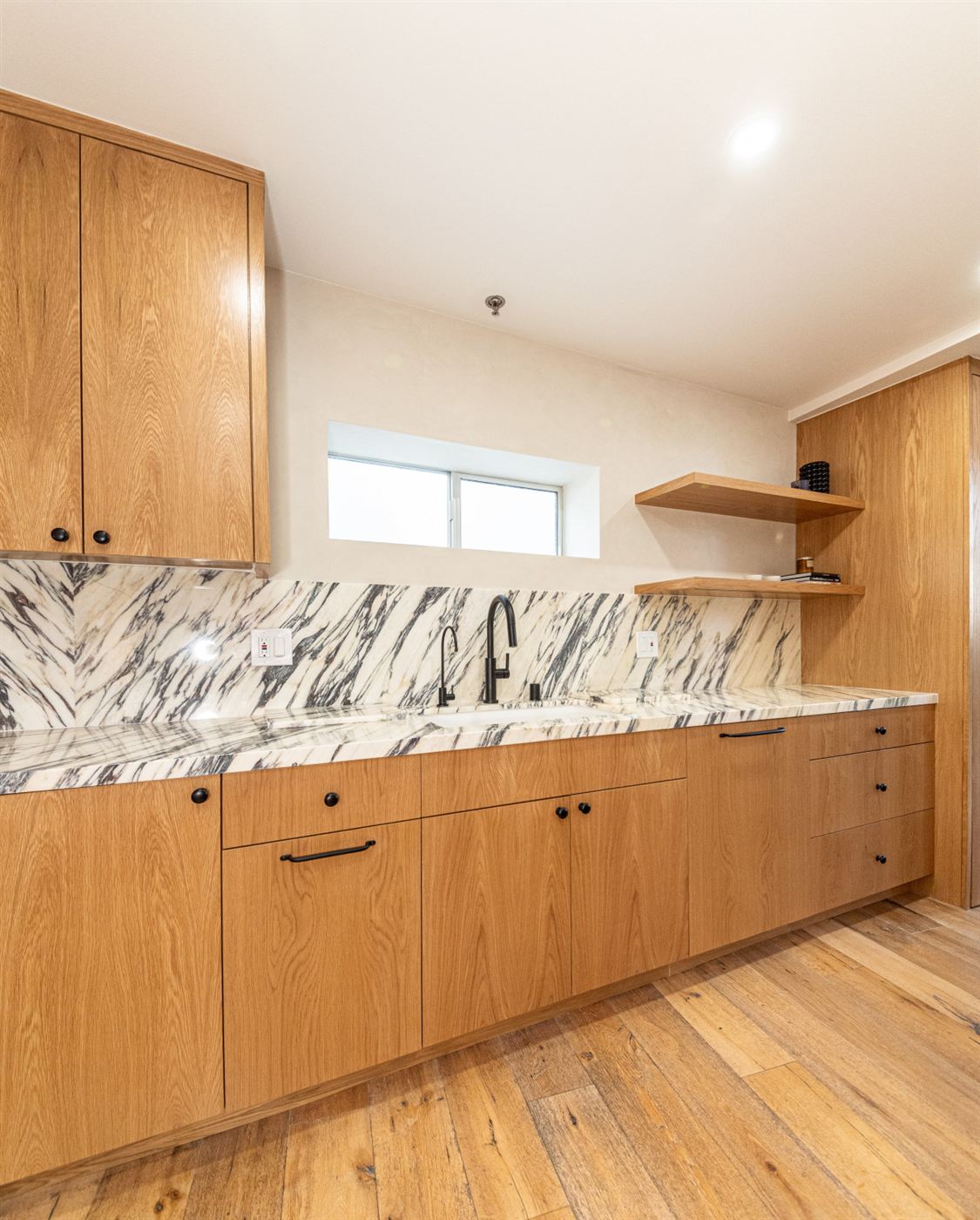 Marina del Rey kitchen remodel — warm wood cabinetry with clean modern lines, by ARKO Remodeling