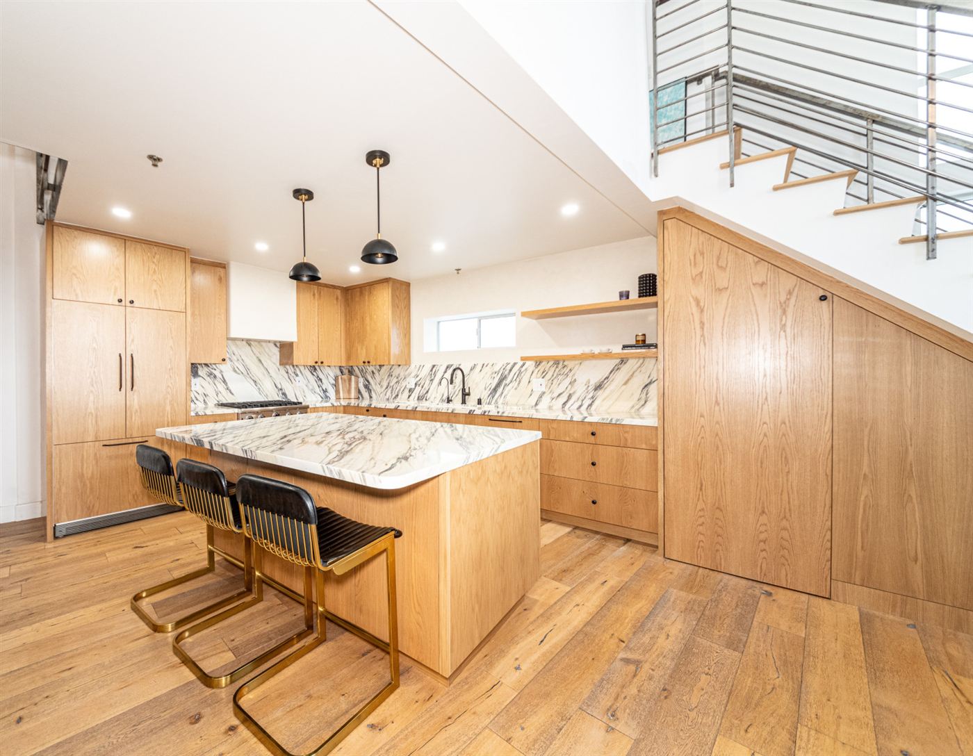 Marina del Rey kitchen remodel — warm wood cabinetry with clean modern lines, by ARKO Remodeling